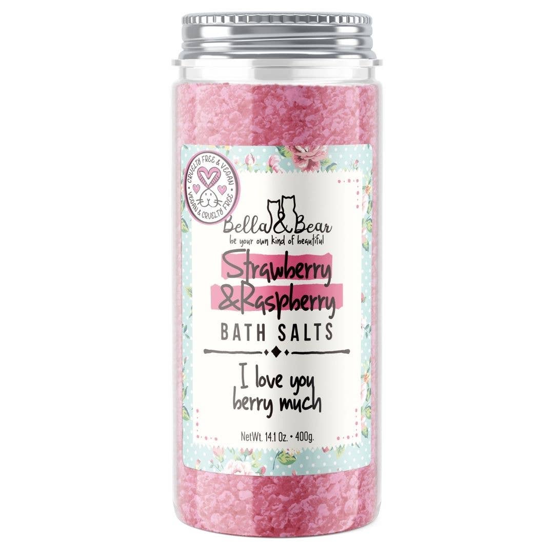17.6oz Strawberry and Raspberry Bath Salts